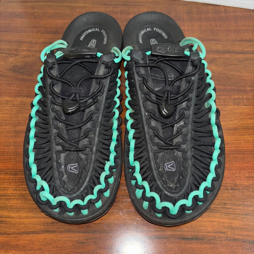 KEEN "Uneek" US 9, EU 40, 25 cm | Women's Black / Blue Paracord Outdoor Sandals